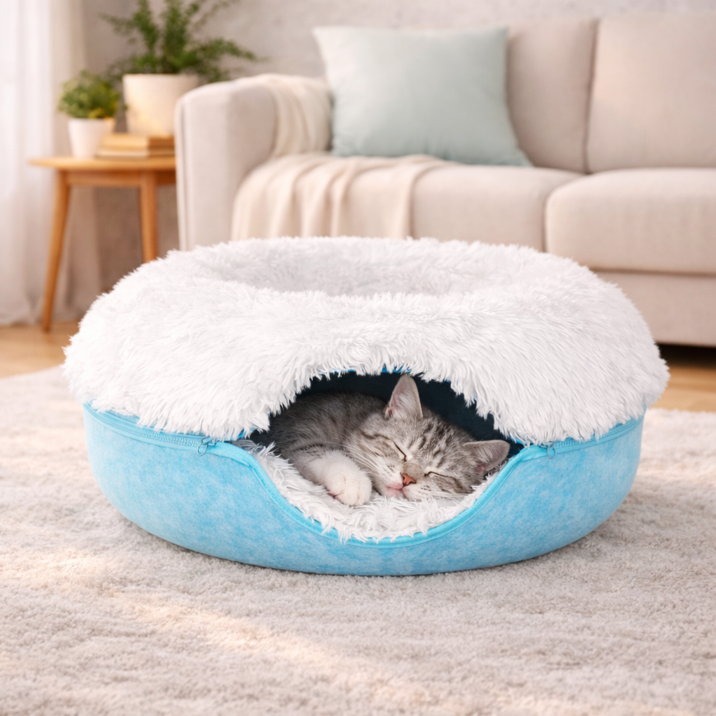 FluffLounge™ – The Cozy All-In-One Cat Cave