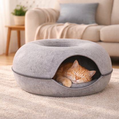 FluffLounge™ – The Cozy All-In-One Cat Cave